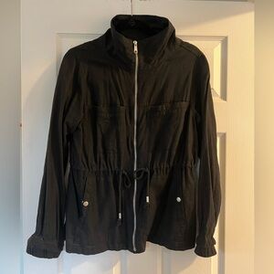 Old Navy linen blend jacket black medium